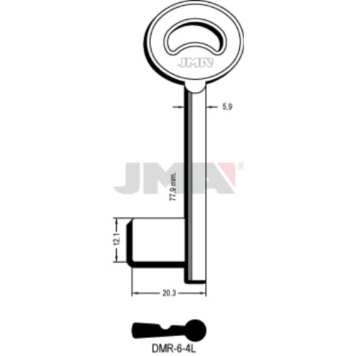 Chei JMA Cu Aripa Din Alama DMR-6-4L